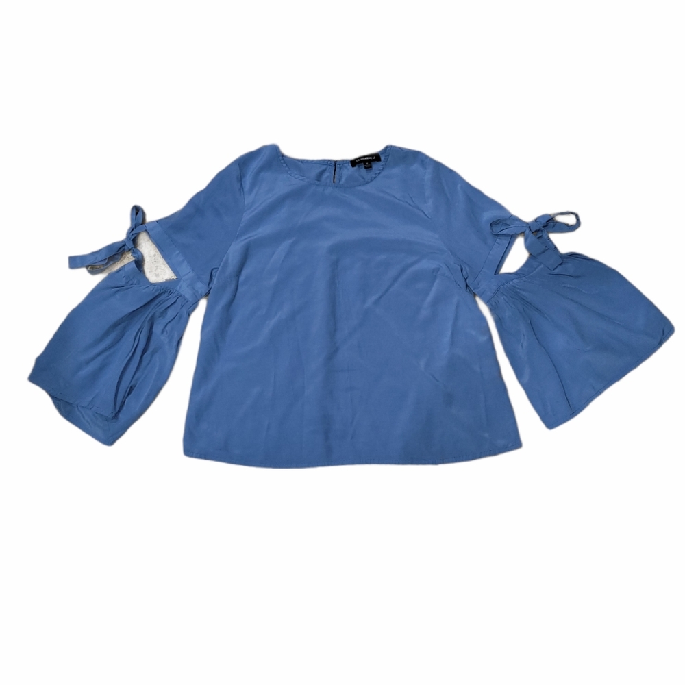 La Charme U Open Sleeve Boho Top sz M